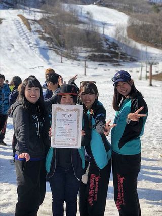 第45回全国学生岩岳スキー大会　女子クラブ総合第7位　814pts